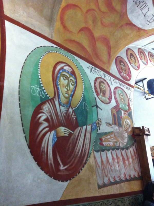 Настенная икона в грузинской церкви